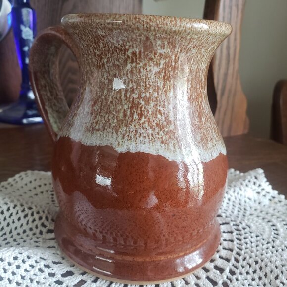 Kansas City Renaissance Festival 2009 Brown Hand Thrown Coffee Mug Cup Grey Fox - Picture 4 of 11